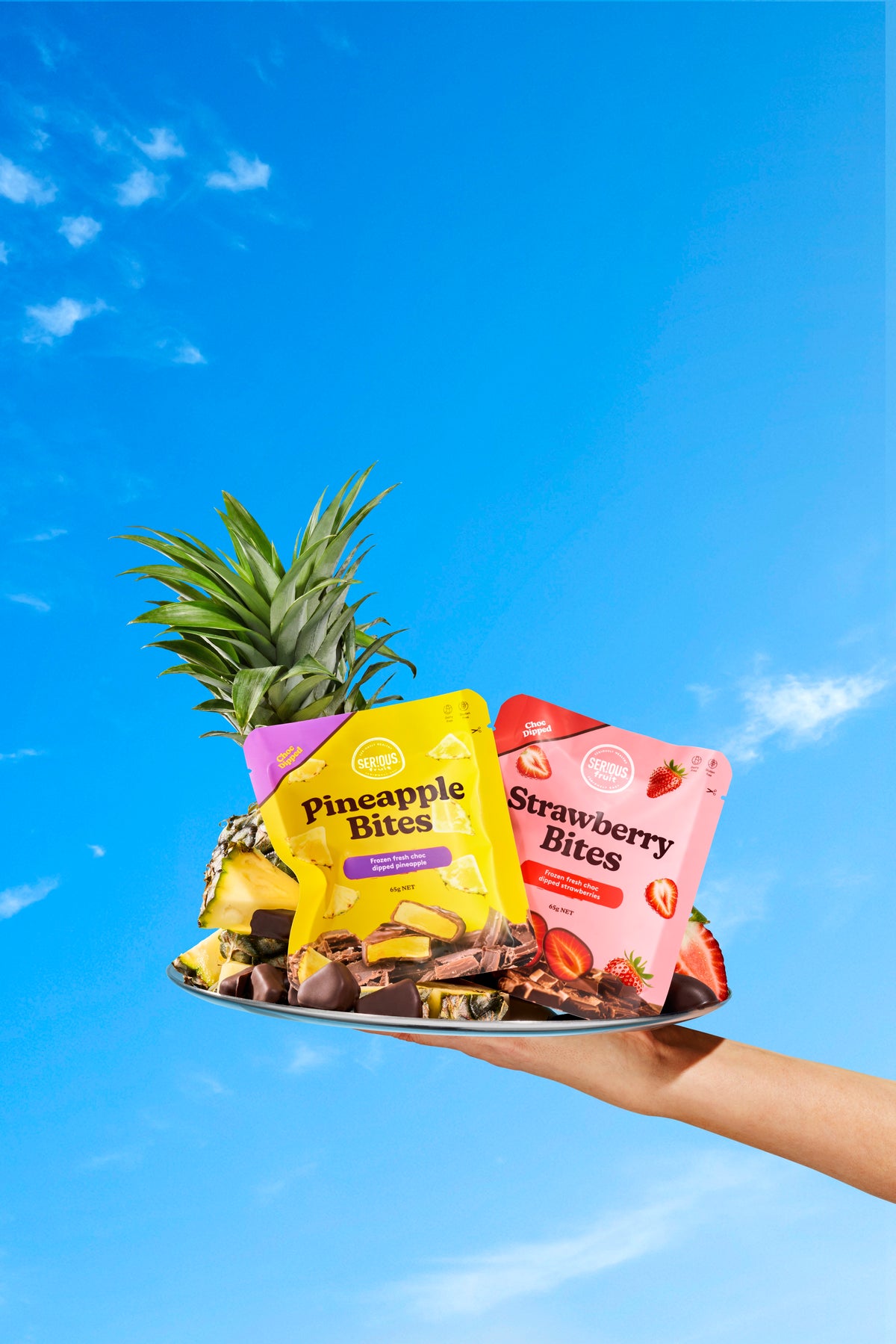 Serious Fruit Choc Bites Pineapple Strawberry 